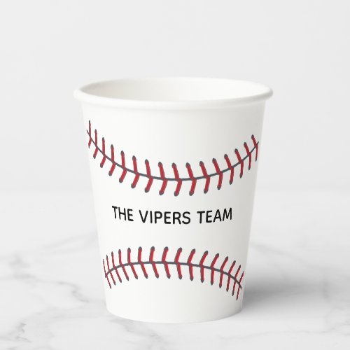 Baseball Team Cool Ball Player League Custom Party Paper Cups