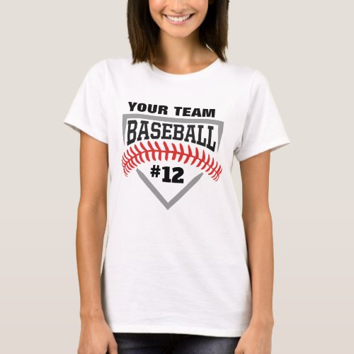 Baseball Team Custom Mascot Laces Base  Number T_Shirt