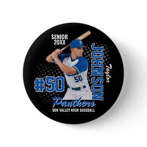 Baseball Team Custom Photo Senior Night Sports Button