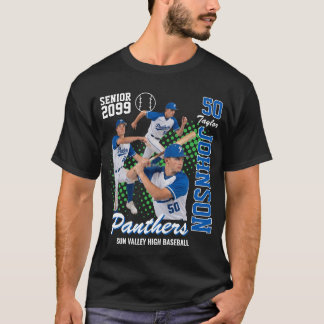 Baseball Team Custom Photo Senior Night T-Shirt