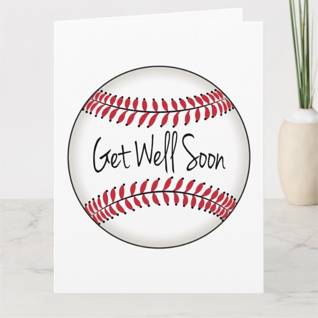 Baseball Team Get Well Soon Card (Front)