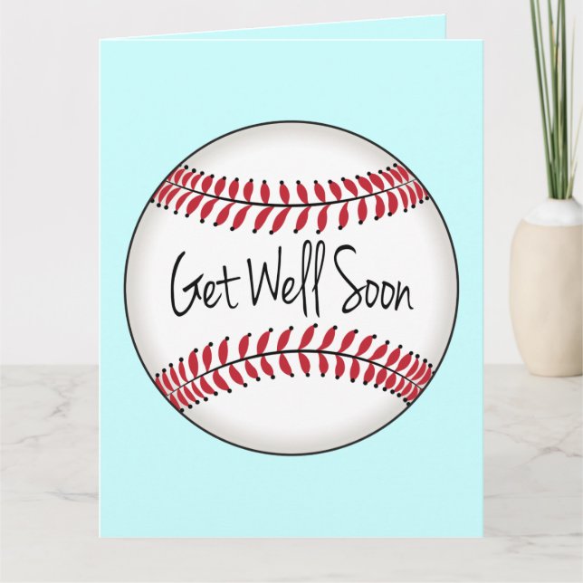 Baseball Team Get Well Soon Card (Front)