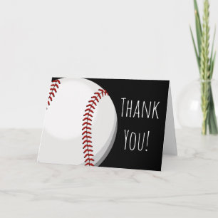 Baseball Team League Custom Thank You Card