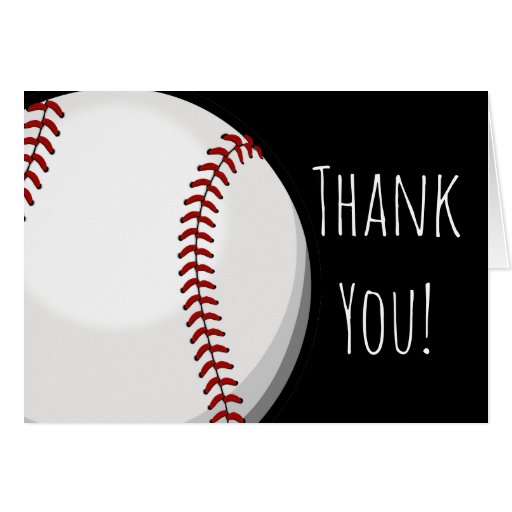 Baseball Team League Custom Thank You Card | Zazzle