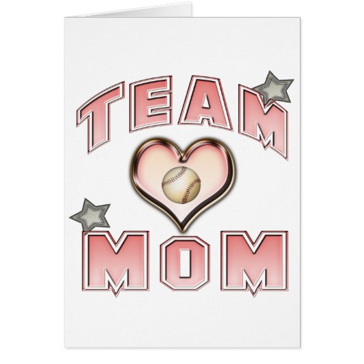 Baseball Team Mom Cards (Front)