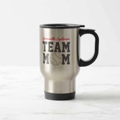 Baseball Team Mom Gift Mug