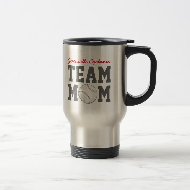 Baseball Team Mom Gift Mug (Right)