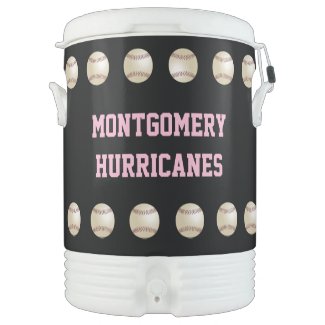 Baseball Team Name Black Pink or Your Color Igloo