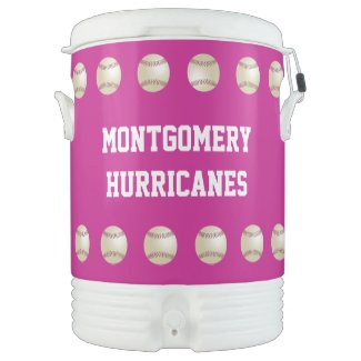 Baseball Team Name Hot Pink or Your Color Igloo