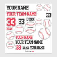 Baseball Ball Stickers, Zazzle