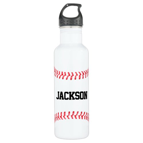 Baseball Team Name or Player Name Custom Sports Stainless Steel Water Bottle