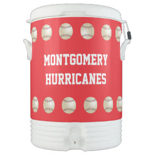 Baseball Team Name Red or Your Color Igloo Beverage Cooler