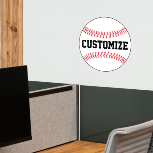 Baseball Team or Player Name Custom Cut Sports Wall Decal