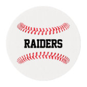 Baseball Team Party Round Edible Frosting Toppers Edible Frosting Rounds (Front)