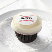 Baseball Team Party Round Edible Frosting Toppers Edible Frosting Rounds (Cupcake)