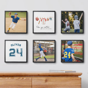 Baseball Team Photo Memory Gallery Wall Peel And Stick Photo Tile