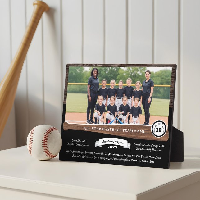 Baseball Team Photo Roster Player Number & Name Plaque (Baseball Team Photo Roster Player Number & Name Plaque)