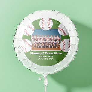 Baseball Team Photo with Award or Year Text Balloon