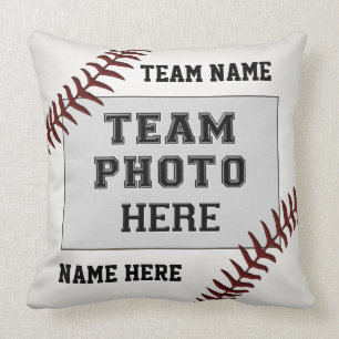 Baseball Team Picture Ideas Gift Coaches, Players Throw Pillow