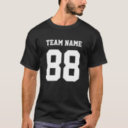 Baseball Team Player Name Number Gift T-shirt at Zazzle