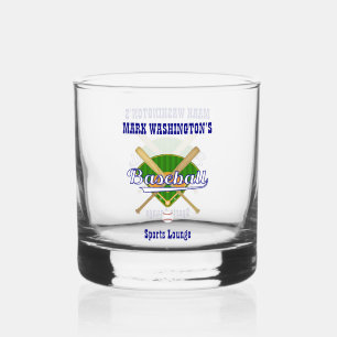 Baseball Team Player Sports Lounge Drinkware Whiskey Glass