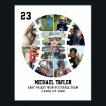 Baseball Team Senior Graduation Gift Photo Collage Poster<br><div class="desc">Celebrate baseball senior night and graduation with this personalized baseball ball photo collage poster. This customizable gift is perfect for athlete, baseball or softball player, coach and team captain. It's a great way to display precious memories and achievement from sports games and tournament. The poster features a collage of photos...</div>