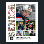 Baseball Team Senior Graduation Photo Collage Poster<br><div class="desc">Celebrate senior night and graduation with this personalized baseball photo collage poster with the word SENIOR. This customizable gift is perfect for athlete, sports player, coach and team captain. It's a great way to display precious memories and achievement from sports games and tournament. The poster features a collage of photos...</div>