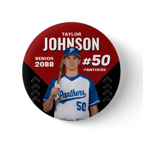 Baseball Team Senior Night Custom Color Sports Button
