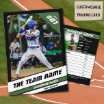 Baseball Team Trading Card Sport Gift Green<br><div class="desc">Introducing the Baseball Team Trading Card - a timeless symbol of the passion and glory of America's beloved sport! Crafted with meticulous attention to detail, this card isn't just a collectible - it's a cherished memento of the game's rich history, designed to ignite the spirit of fans everywhere. On the...</div>