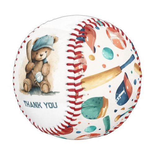 Baseball Teddy Bear Sport Baby Shower Favor 