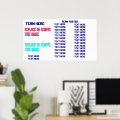 Baseball Template Team Roster Customize Poster | Zazzle