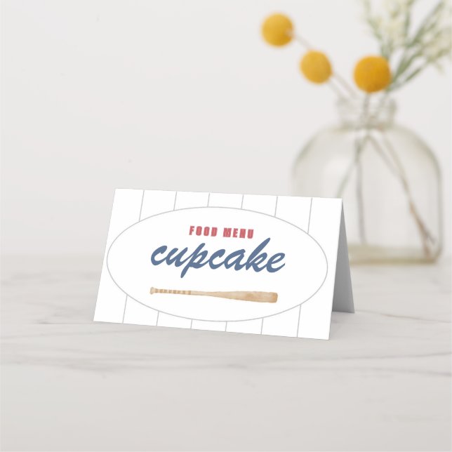 Baseball Tent Menu Card (Front)