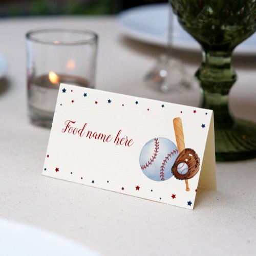 Baseball Tent Place Card Birthday Baby Shower