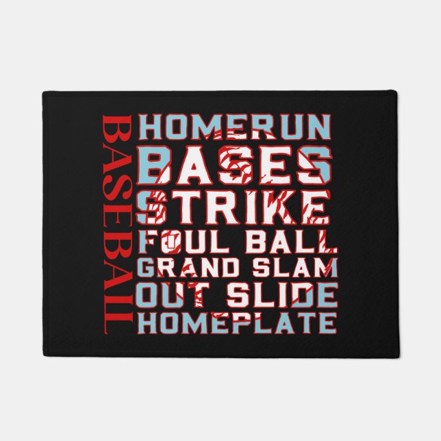 Baseball Terms Doormat (Front)