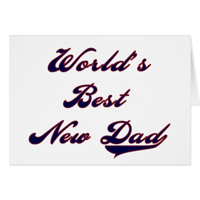 Baseball Text World's Best New Dad Greeting Cards