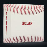 Baseball Texture Personalized 3 Ring Binder<br><div class="desc">Head off to school,  work or practice with this Binder that makes your Baseball Fantasy come true. Customize with a name or team name,  or add text to the spine.</div>