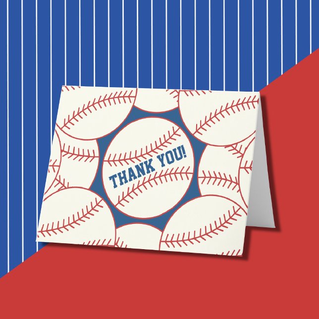 Baseball thank you Blank Note Card (In situ)