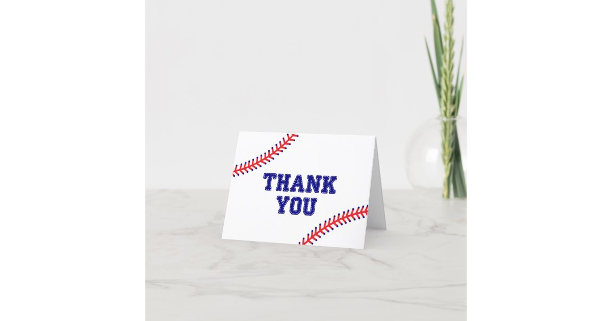 Baseball Thank You Card | Zazzle