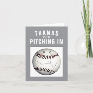 Baseball Thank You Card