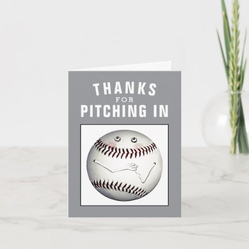 Baseball Thank You Card