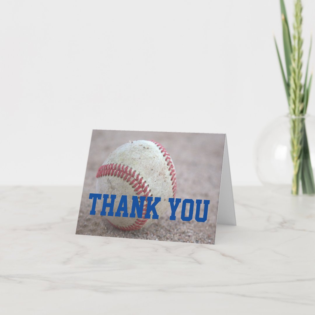Baseball Thank You Card | Zazzle