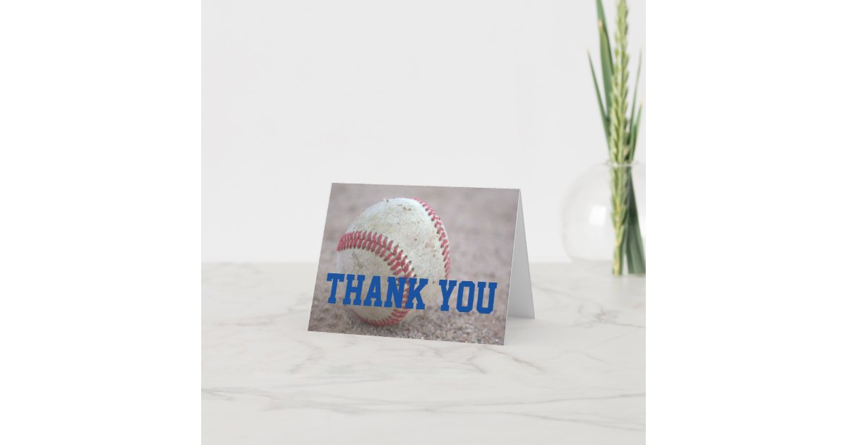 Baseball Thank You Card | Zazzle