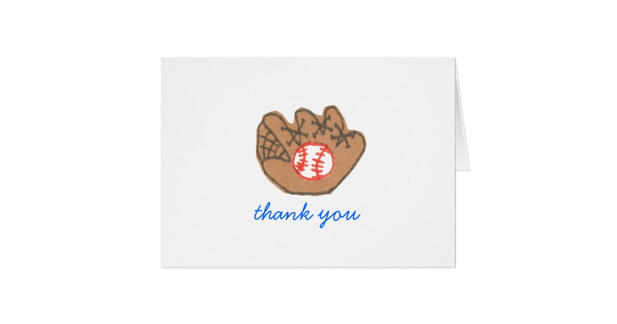 Baseball thank-you card | Zazzle
