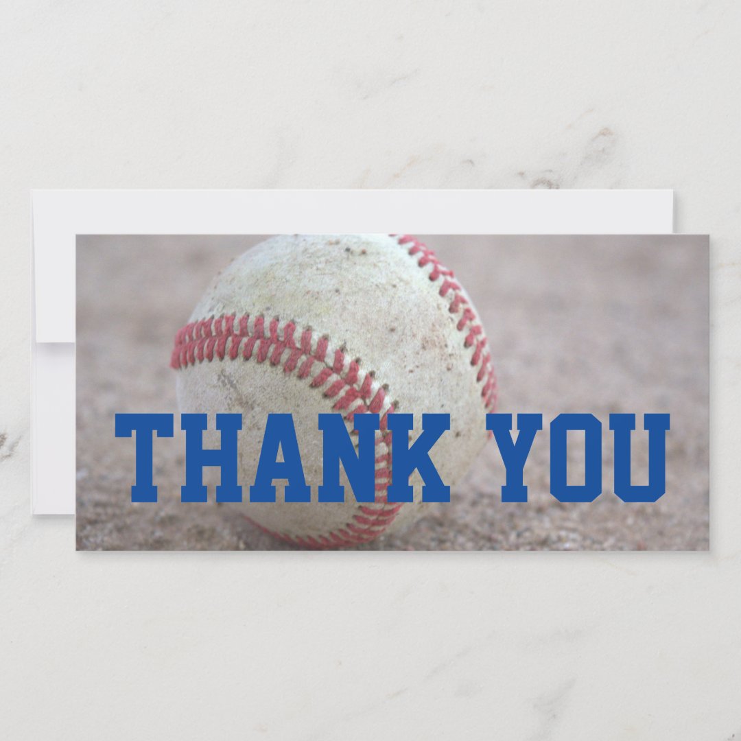 Baseball Thank You Card | Zazzle