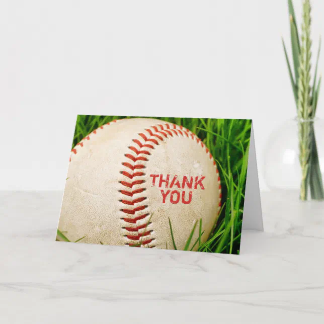 Baseball Thank You Card | Zazzle