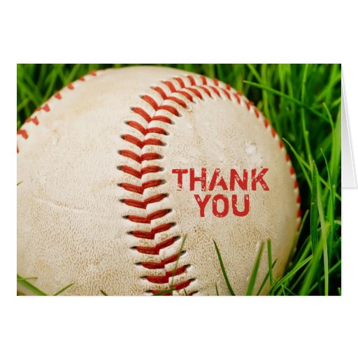 Baseball Thank You Card | Zazzle