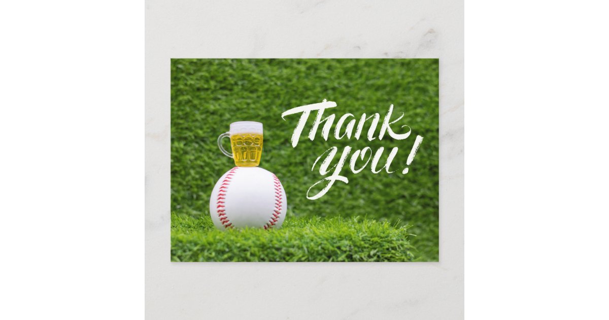 Baseball Thank you Card | Zazzle