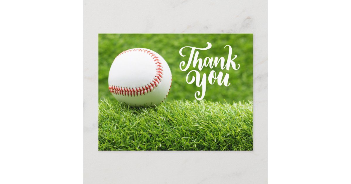 Baseball Thank you Card | Zazzle