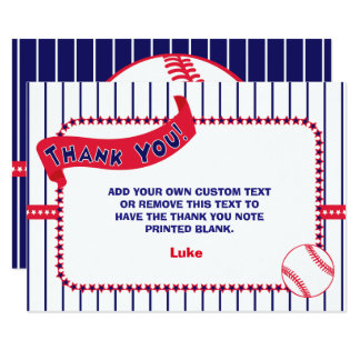 baseball thank you cards