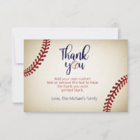 Baseball Thank You Cards